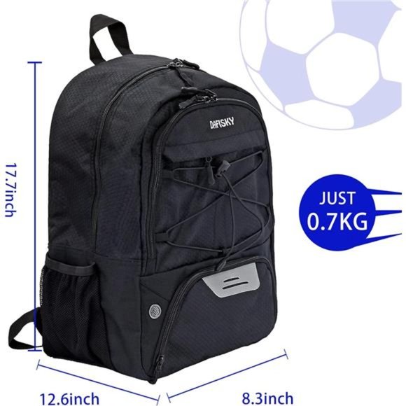Youth Soccer Backpack with Shoes and Ball Compartment Sport Equipment Bags - Picture 3 of 7